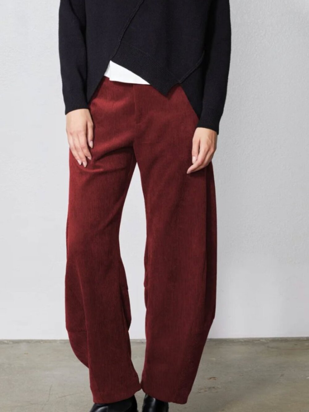 The Uptown Loose Barrel Corduroy Pants